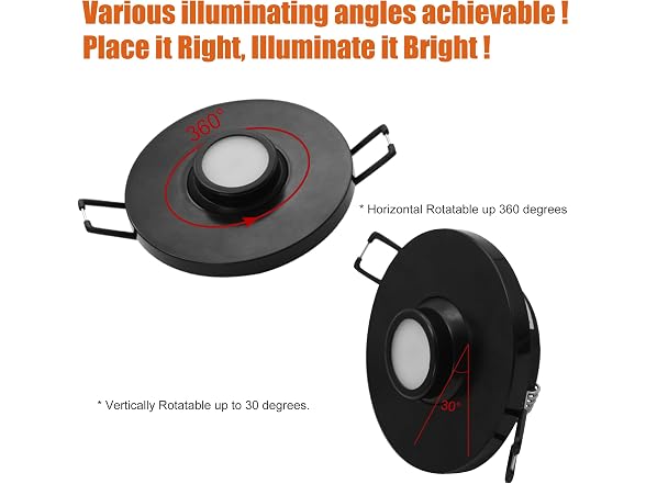 Facon Facon Rotatable Puck Reading Light with