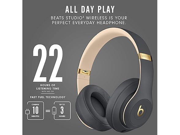 BTS MXJ92LL/A HEADPHONES STUDIO3 BT WIRELESS SHADOW GRE