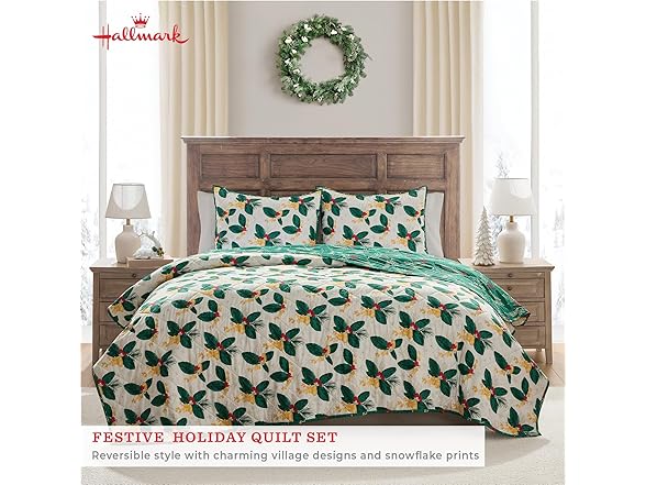 Hallmark Hallmark - King Quilt, 3-Piece Holiday Q
