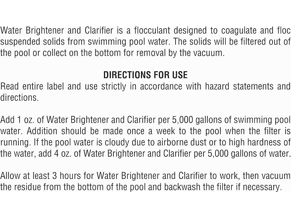 Robelle 1-Quart Premium Water Clarifier