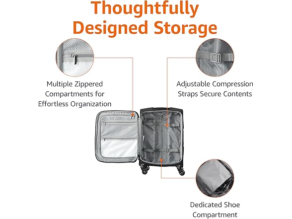 Amazon Basics 17" Carry-On Softside Luggage