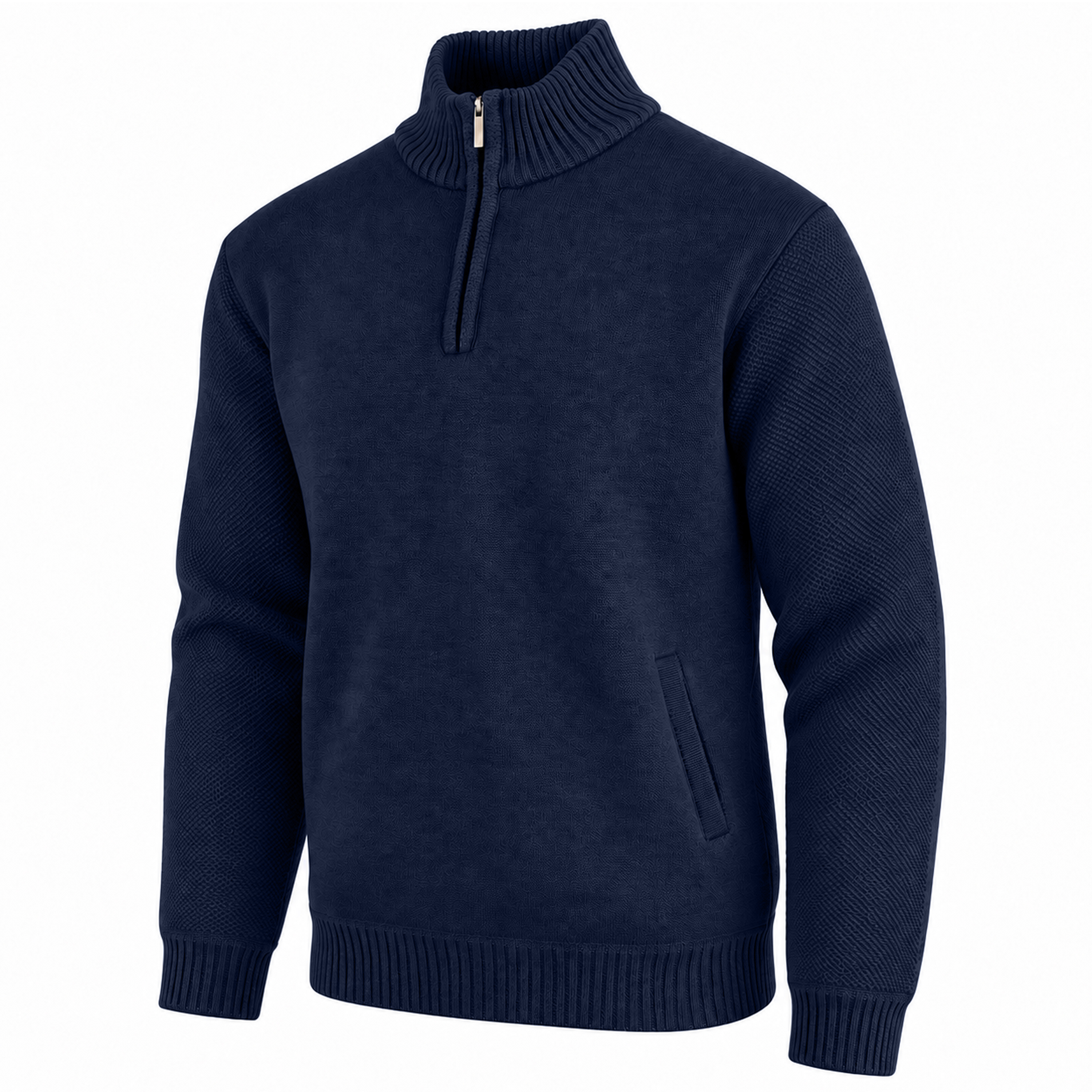 3Pk Mens Fleece Quarter Zip Sweaters - Gallery 32