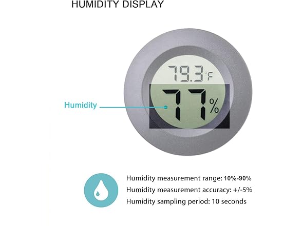 Veanic CON-129 (2 Pack) Mini Digital Hygrometer - Gallery 4