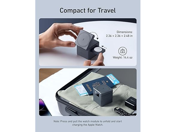 Anker 15W 3-in-1 MagSafe Wireless Charging Cube