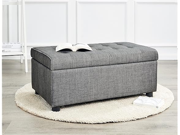 FIRST HILL FHW Arlos Rectangular Fabric Ottoman