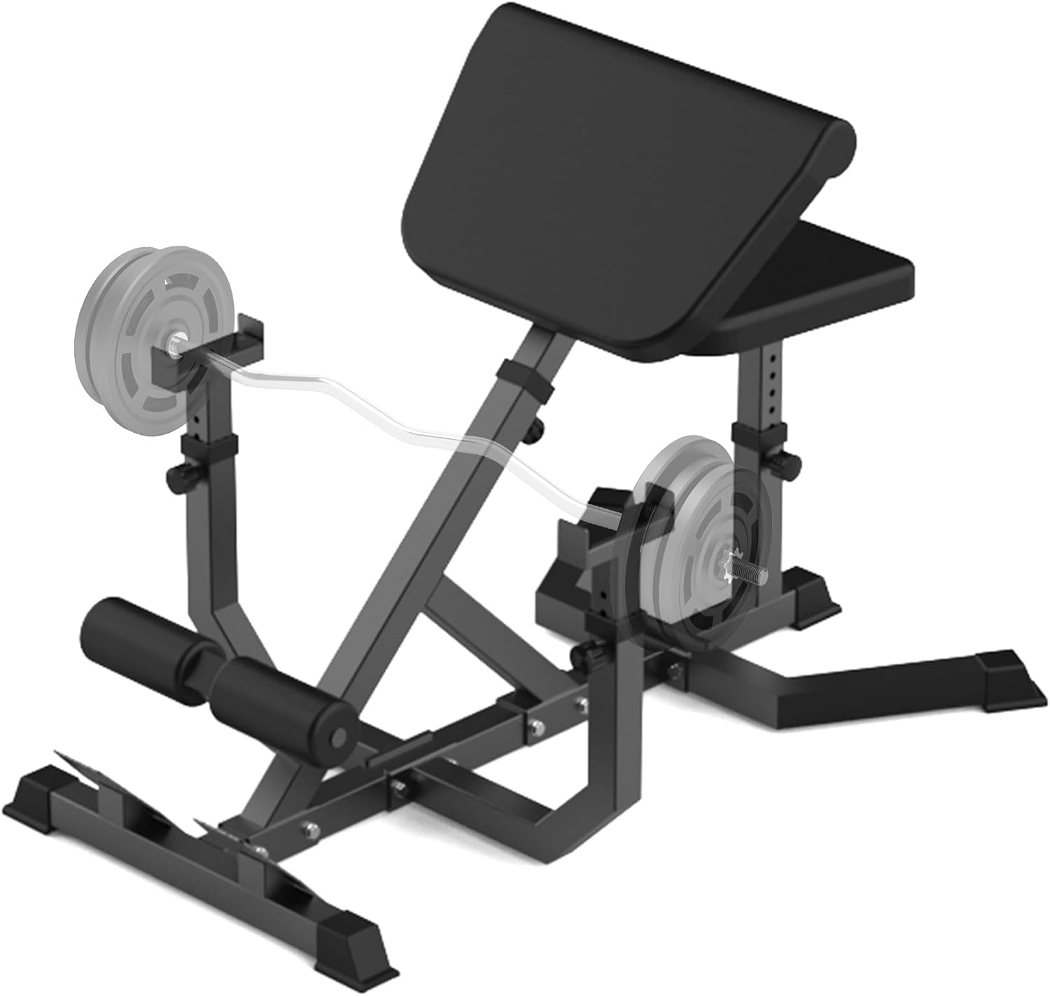 2-in-1 Roman Chair & Preacher wave Bench Black - Gallery 9