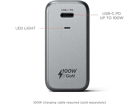 Satechi 100W GaN USB-C PD Charging Adapter