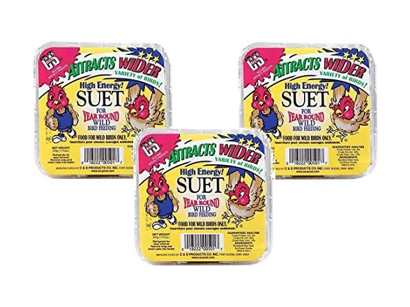 C&S (3 Pack High Energy Suet for Wild Birds