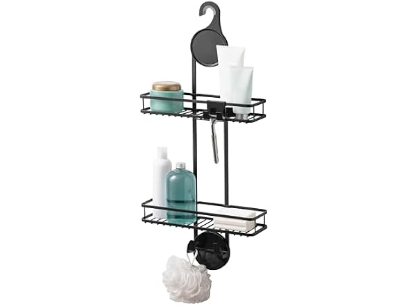 iDesign Hanging Shower Caddy, Matte Black