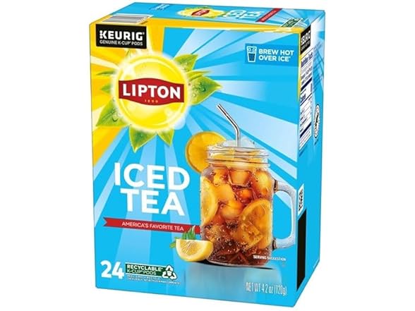 Lipton Unsweetened Black Iced Tea K-Cups 24-Pack