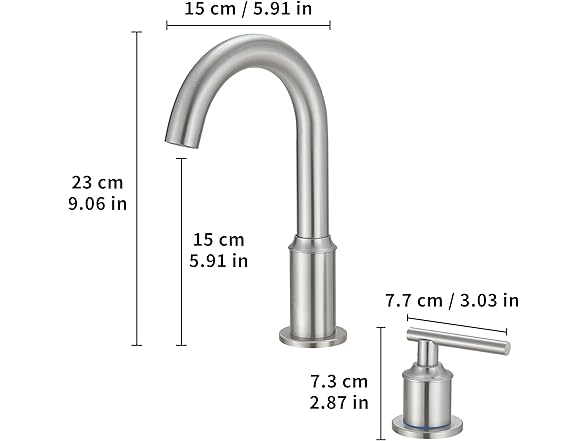 LEQ Bathroom Faucet for Sink 3 Hole