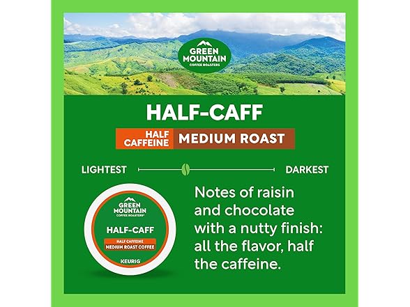 Green Mountain Coffee Roasters Half Caff Coffee, 96 Count