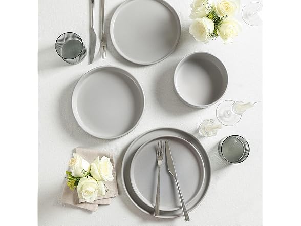 Stone Lain Stoneware 4Pc Bowl Sets, Grey