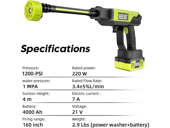 Cordless Pressure Washer 1200 PSI
