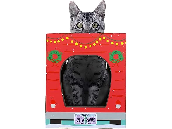 American Cat Club Christmas Cat House and Scratcher