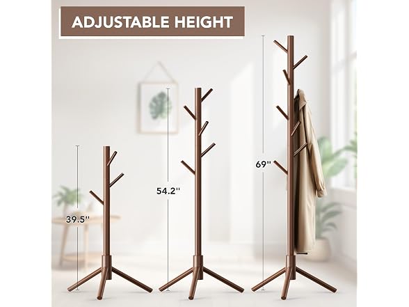 Hupmad Freestanding Coat Rack 8 Hooks