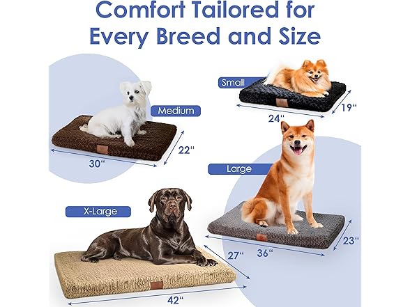 AMERICAN KENNEL CLUB Orthopedic Memory Foam Dog Crate Bed,