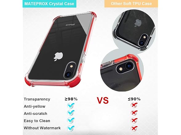MATEPROX Compatible with iPhone XR Case Clear