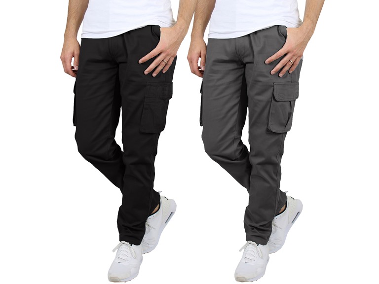 Mens Flex Stretch Cotton Cargo Pants