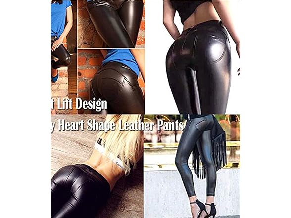 Fleece Lined Leather Pants for women