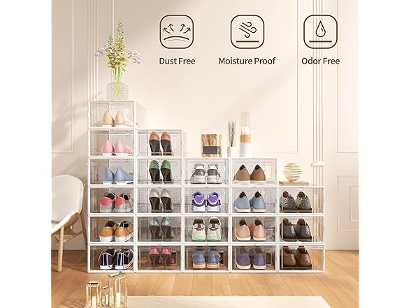 Secret Space 12 Pack Shoe Storage Organizer