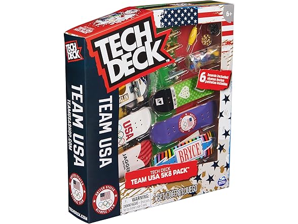 TECH DECK, Team USA Sk8 6-Pack