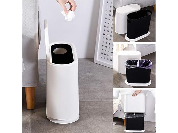Sooyee 10 Liter Rectangular Plastic Trash Can