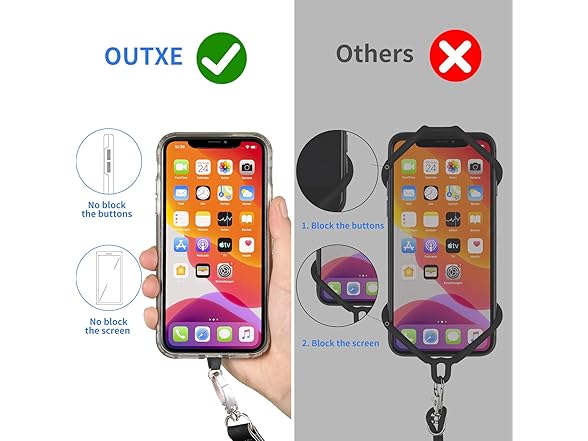 OUTXE Universal Phone Lanyard 4-Pack