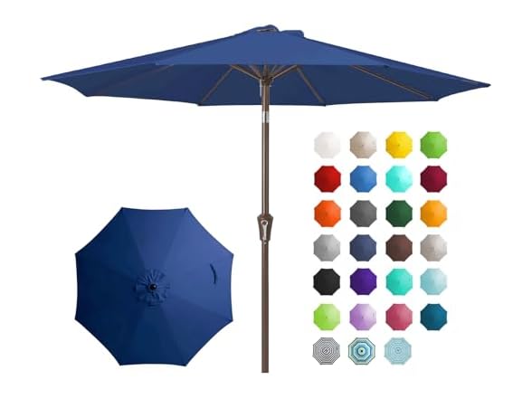 JEAREY 9FT Patio Market Umbrella