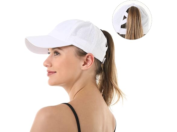 Muryobao Women (OS) Criss Cross Ponytail Travel