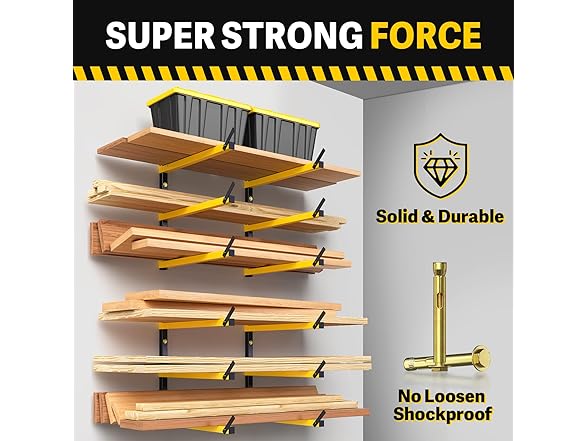 GREENER Lumber Storage Rack Folding, 4 Pack