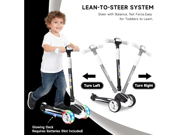 Nattork White Kids Scooter for Age 3-10