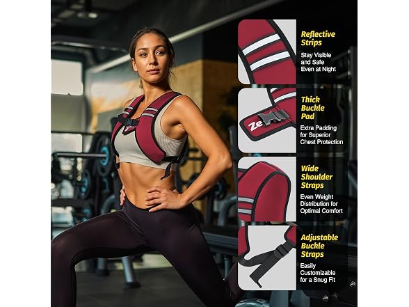 Zelus Red Weighted Vest 10lb