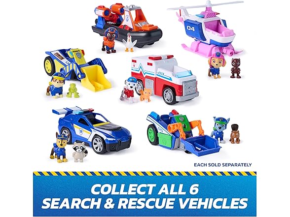 Paw Patrol: Search & Rescue,Chase Rescue Cruiser Vehicle with 2 Figures
