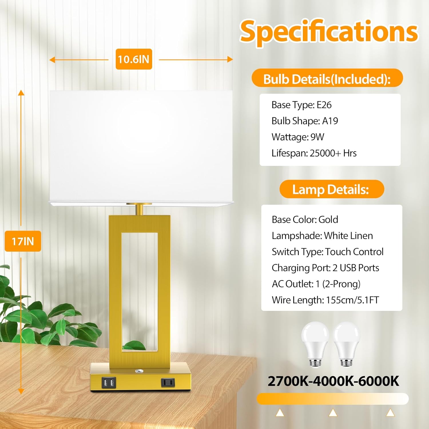 Kondras Modern Table Lamps, Set of 2 - Gallery 9