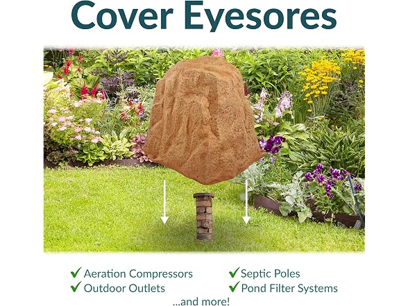 Sunnydaze 21.5” H Large Faux Landscape Rock Cover