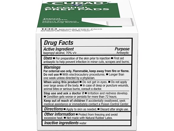 Curad Medium 2-Ply Sterile Alcohol Prep Pads