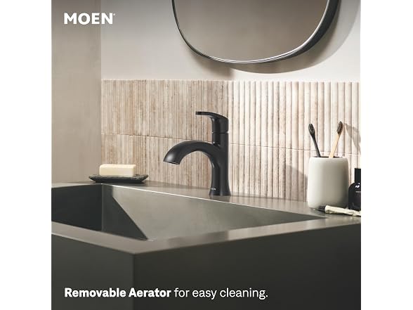 Moen Karis Black Matte One-Handle Single Hole Bathroom