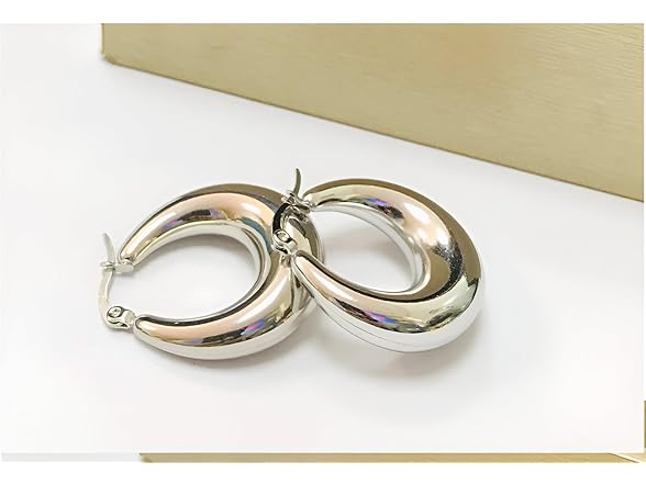 Envedette Silver Hoop Earrings