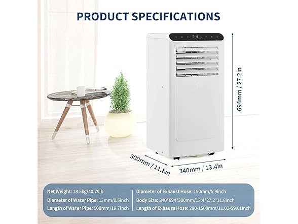 dainslef 8000 BTU Portable AC