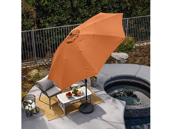 Sunline 9 ft Patio Umbrella with Crank & Pu Tuscan - Gallery 3