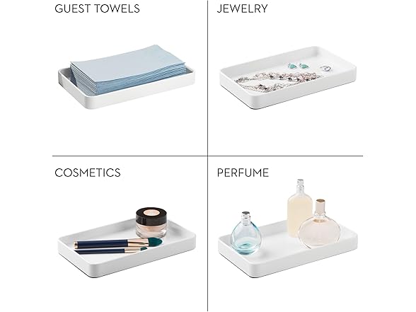 iDesign Stainless Steel Bathroom Tray