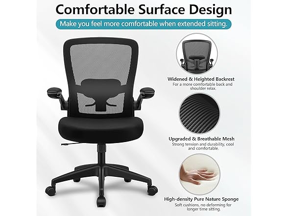 FelixKing W0893 Office Chair with Lumbar Support Black