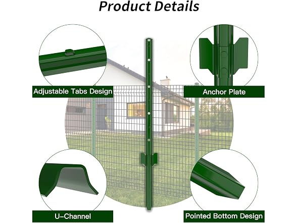 Fence Posts 6 Feet, Pack of 10