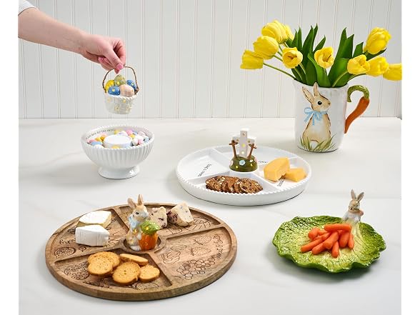 Mud Pie Easter Bunny Cabbage Platter