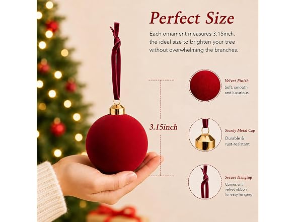 Rokkibom Velvet Christmas Balls