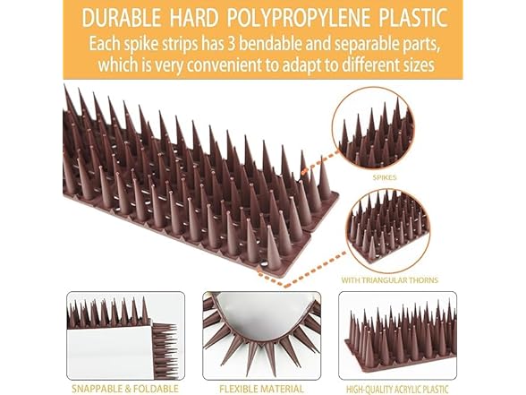 24Pack Bird Spikes - Total Length 408 inch