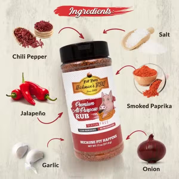 (3pk) Fat Boy Hickman’s BBQ Rubs Variety Pack - Gallery 22