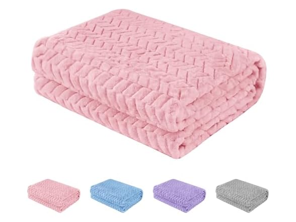 Rest-Eazzzy Baby Blanket Flannel, (Pink 25" x 32")