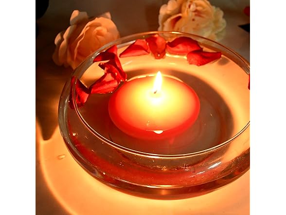3-Pc Floating Candles, 4-Inch, Hot Pink